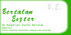 bertalan eszter business card